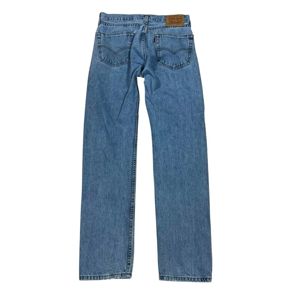 Levis 505 Regular Straight Jeans Mens 30x34 (Fits 30x33) 100% Cotton Denim